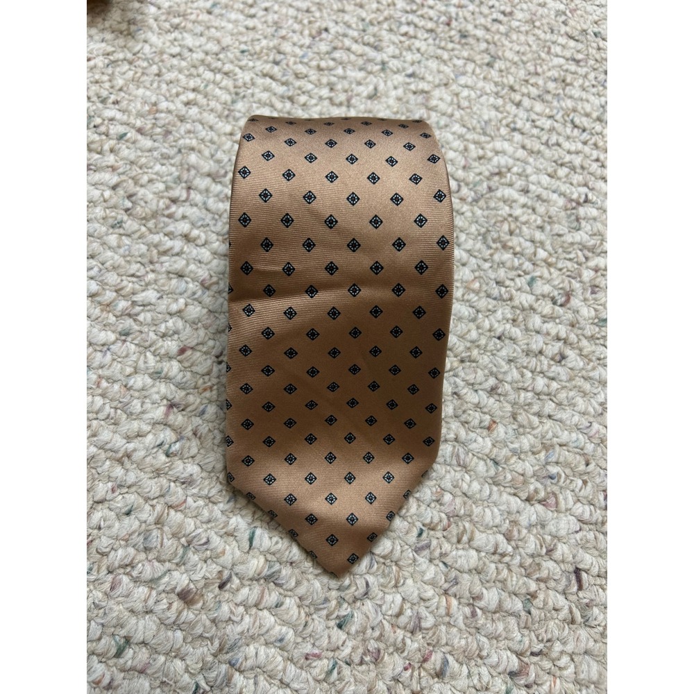 Strathmore Tie Geometric Patterned‎ Brown Black Professional Necktie